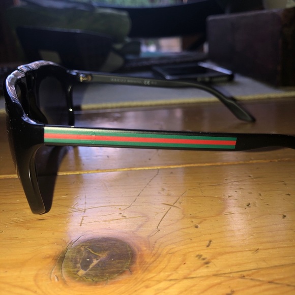 Gucci Black Bileu Square Gradient Glasses - Picture 3 of 8